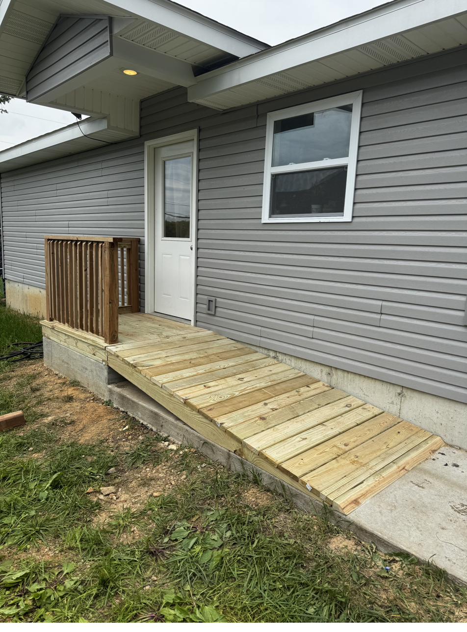 New wood deck ramp construction Butler County MO